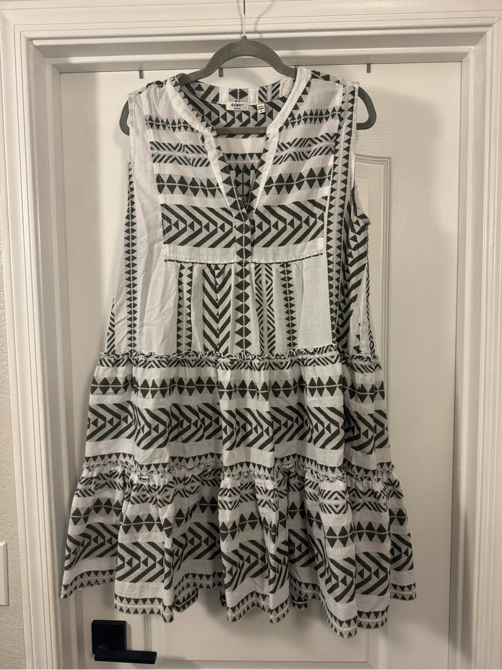 Dylan Alexa Sleeveless Geometric Tiered Mini Dress